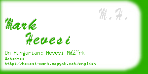 mark hevesi business card